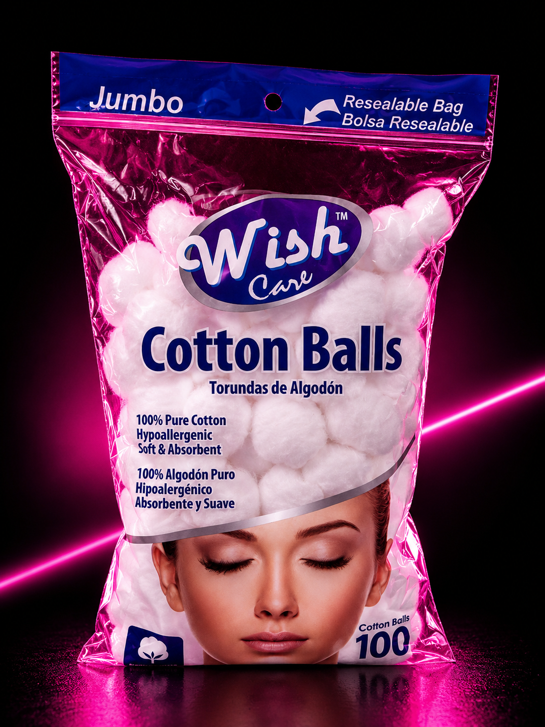 Wish Care Cotton Balls – 100 unidades