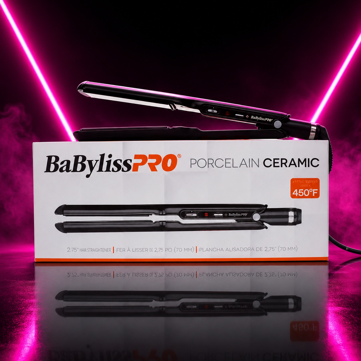 BABYLISSPRO PORCELAIN CERAMIC 2" PROFESSIONAL FLAT IRON