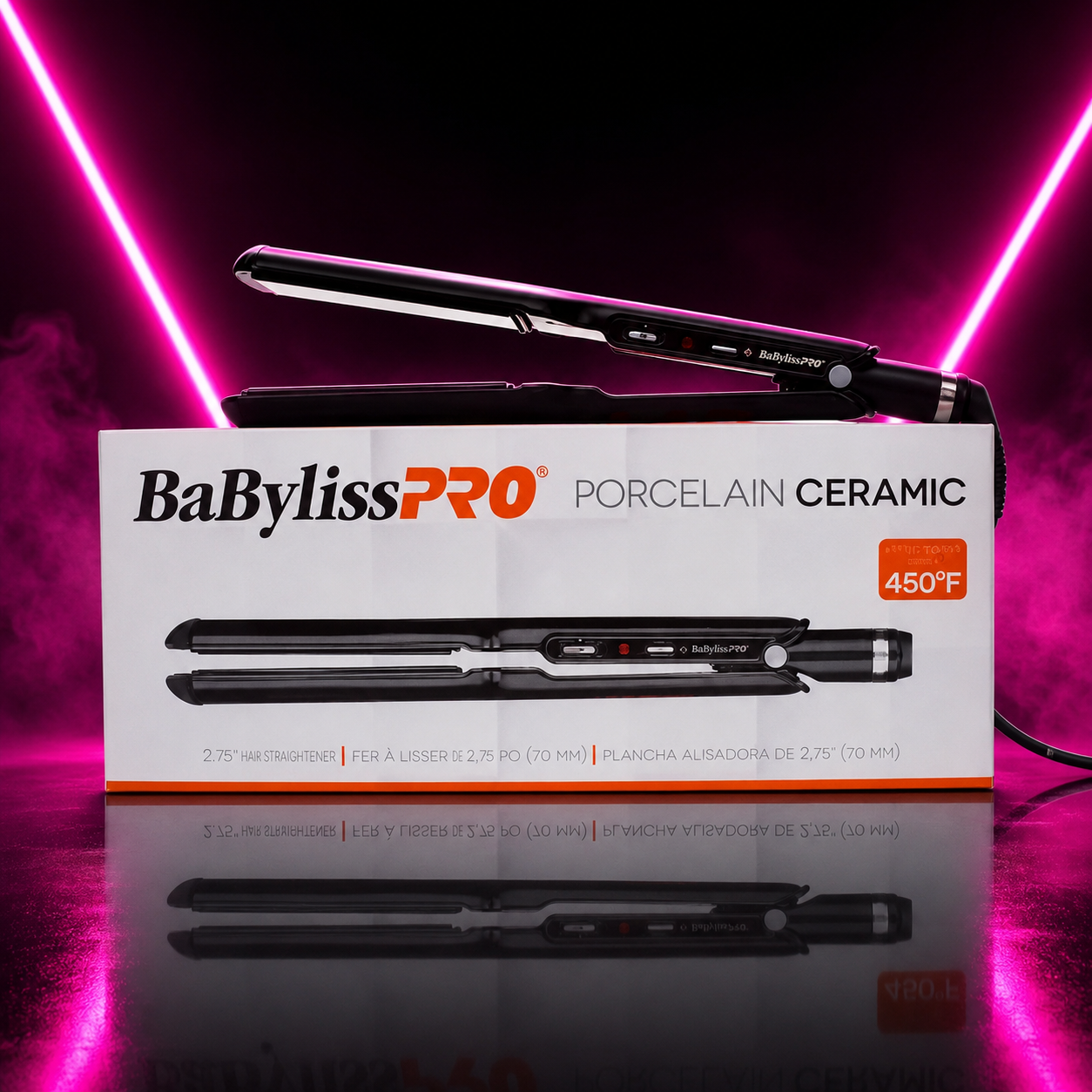 BABYLISSPRO PORCELAIN CERAMIC 2" PROFESSIONAL FLAT IRON