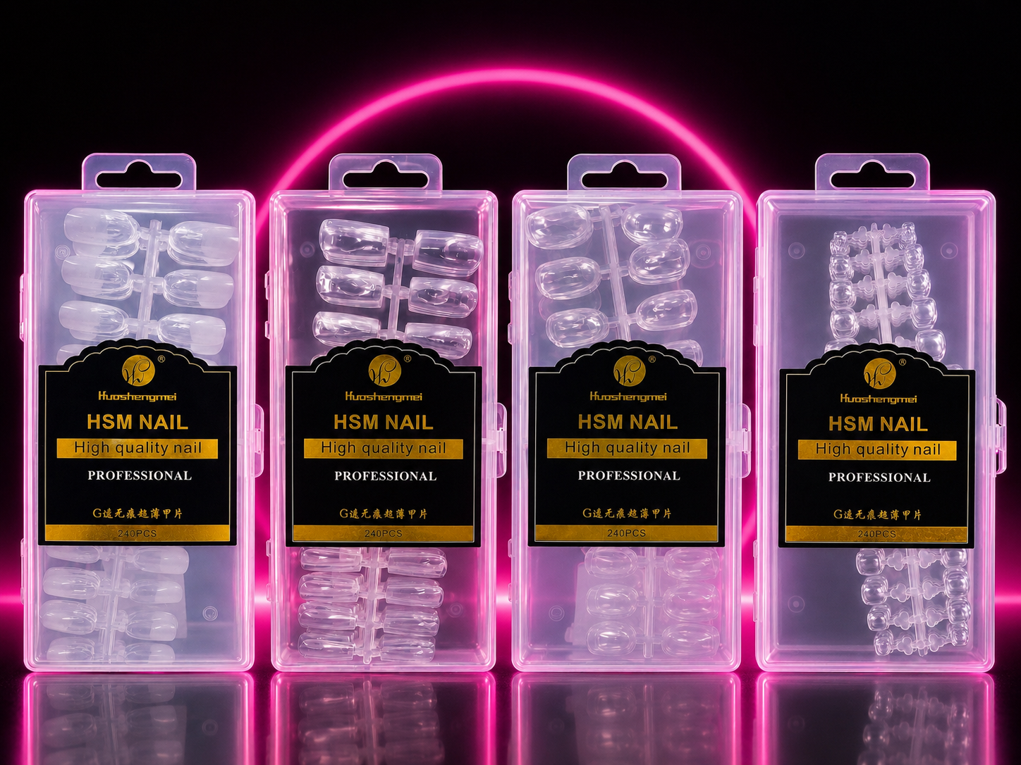 HSM NSAILS HIGH QUALITY NAILS PROFFESSIONAL TIPS 240PCS