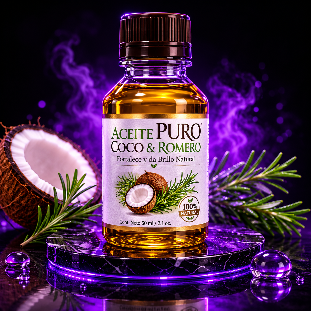 PURE COCONUT &amp; ROSEMARY OIL