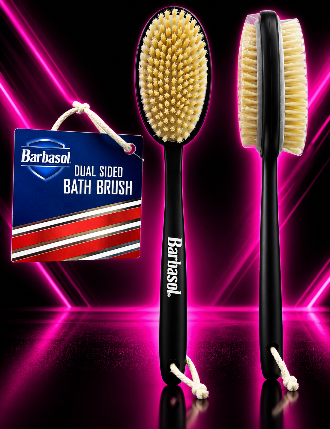 BARBASOL DUAL SIDED BATH BRUSH