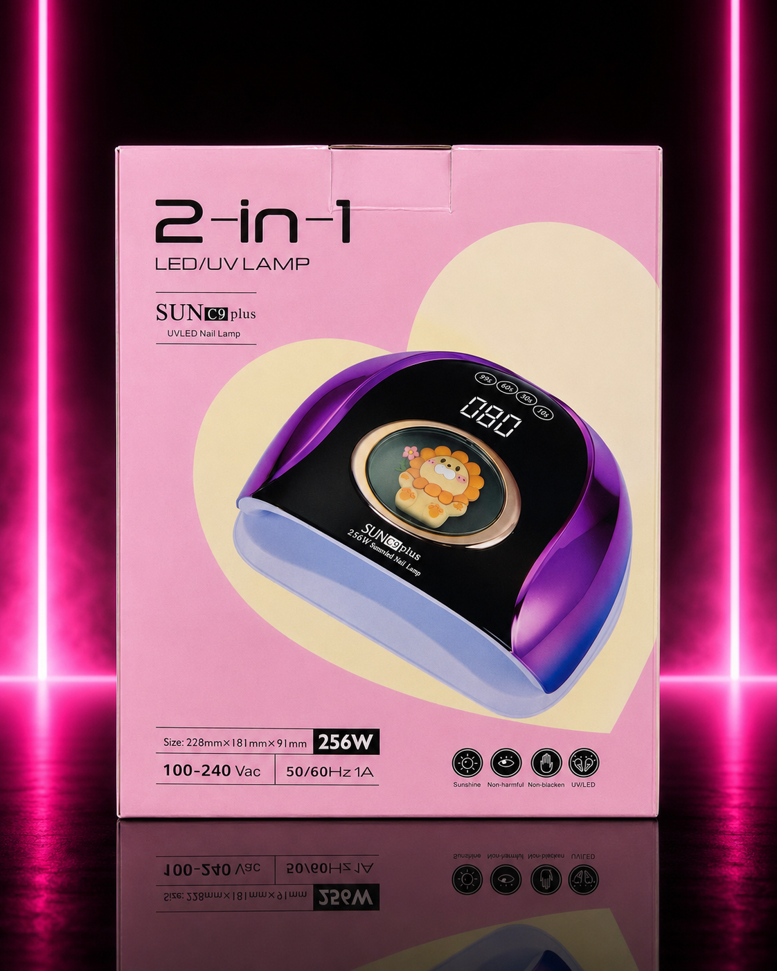 SUN C9 PLUS 2-IN-1 LED/UV NAIL LAMP – 256W