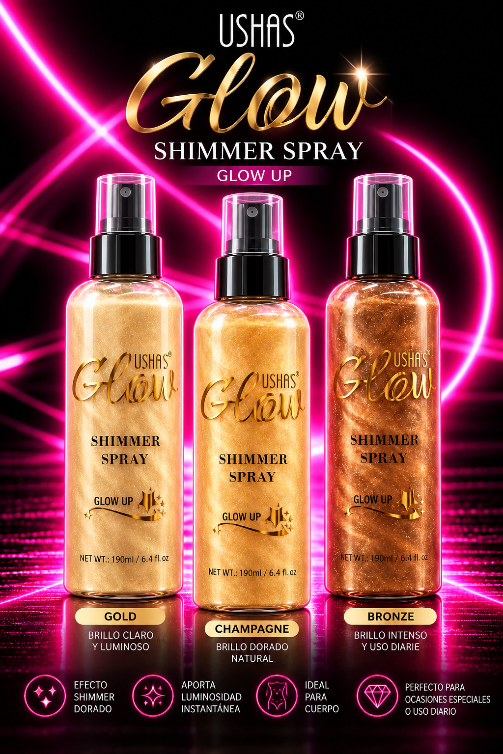 USHAS GLOW SHIMMER SPRAY