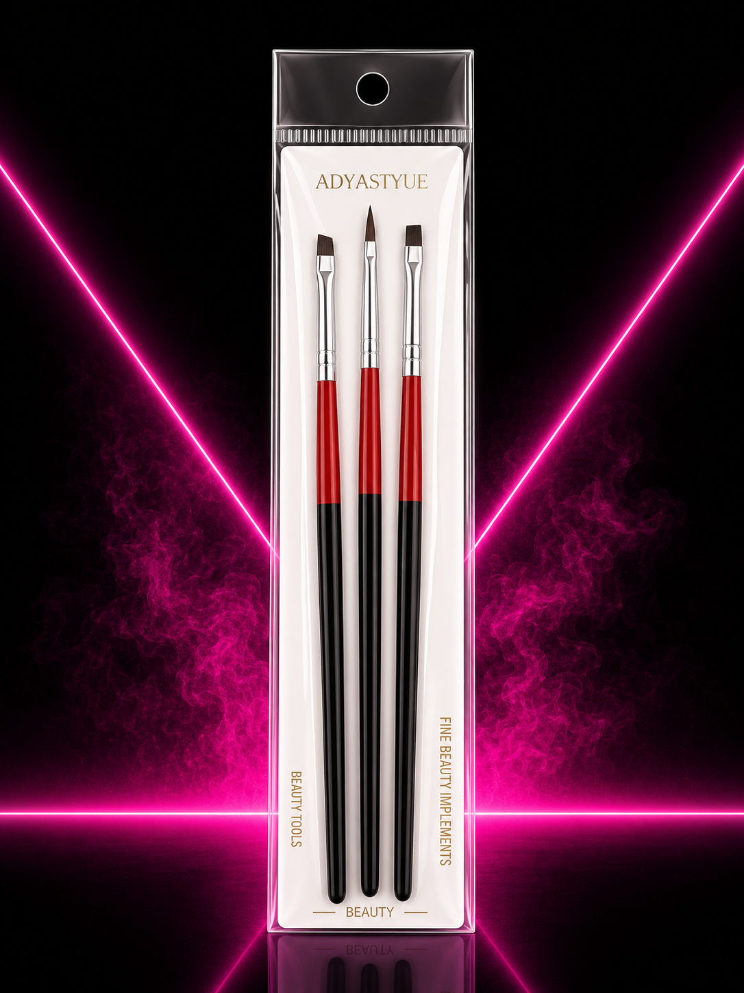 SET DE PINCELES PARA UÑAS – 3 PIEZAS