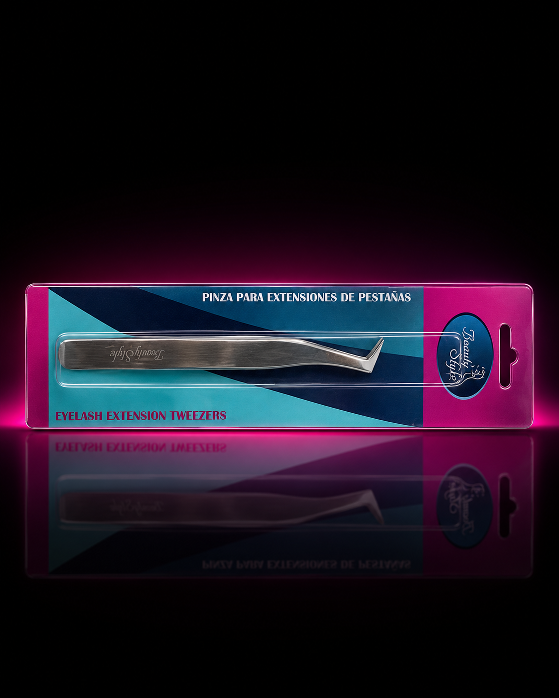 PINZA PROFESIONAL EN ÁNGULO PARA EXTENSIONES DE PESTAÑAS