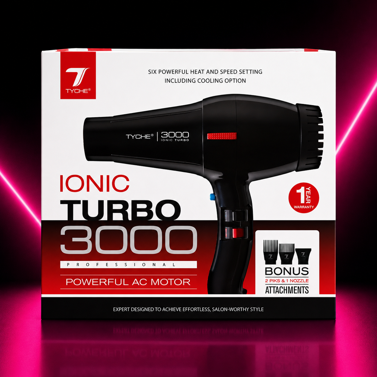 TYCHE IONIC TURBO 3000 – PROFESSIONAL HAIR DRYER