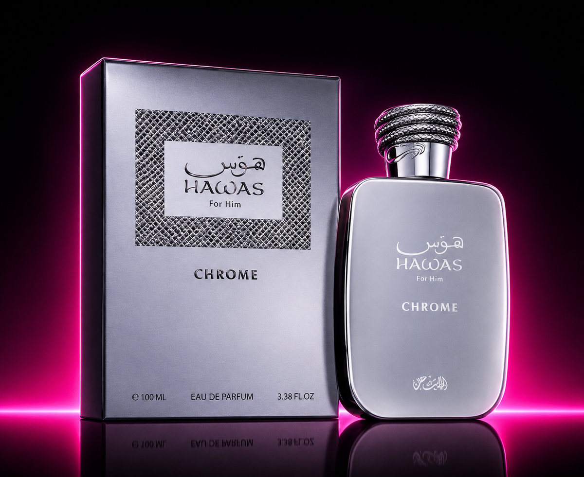 Hawas Chrome For Him – Eau de Parfum 3.38 oz (100 ml)