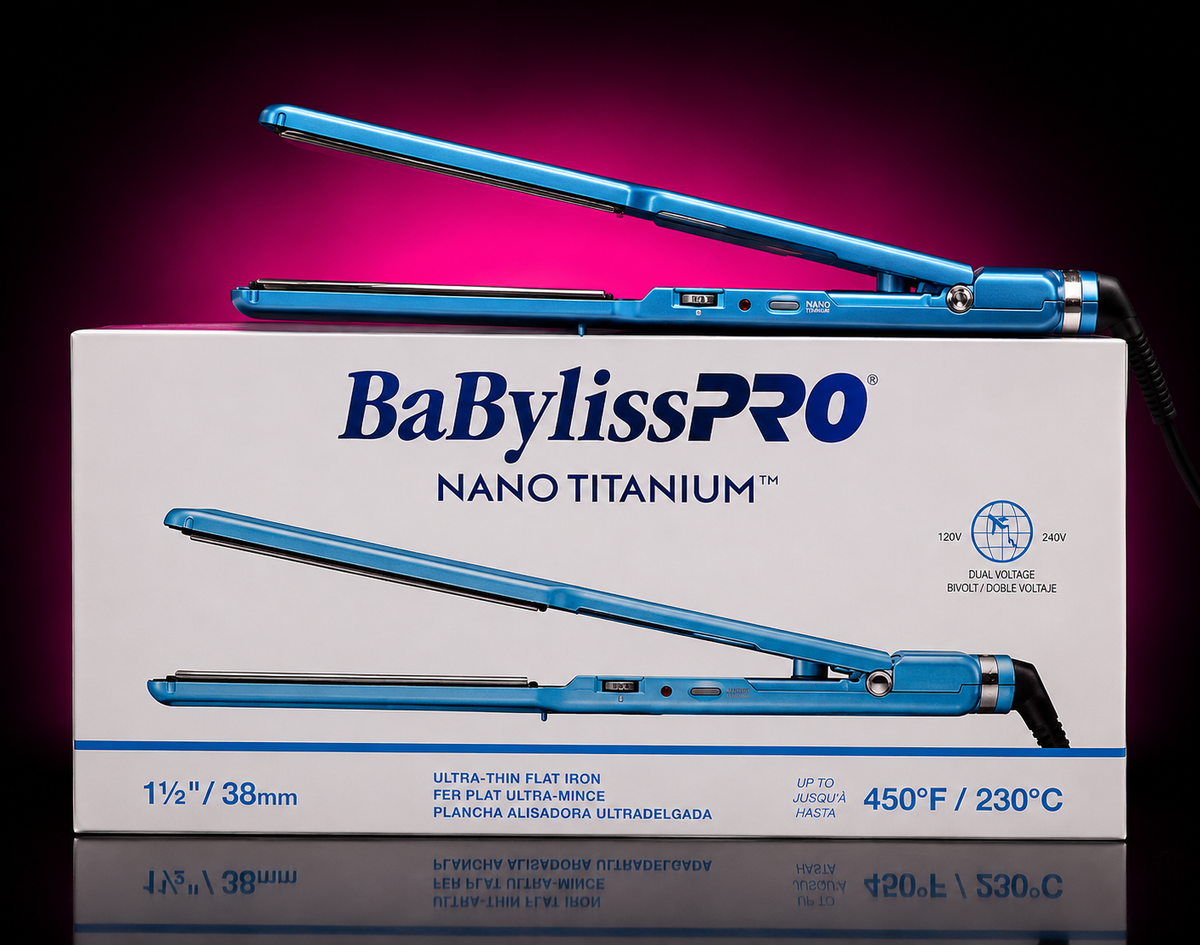 BABYLISSPRO NANO TITANIUM ULTRA-THIN FLAT IRON – 1½"