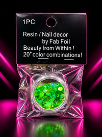 FAB FOIL RESIN / NAIL DECOR – BRILLOS DECORATIVOS PARA UÑAS