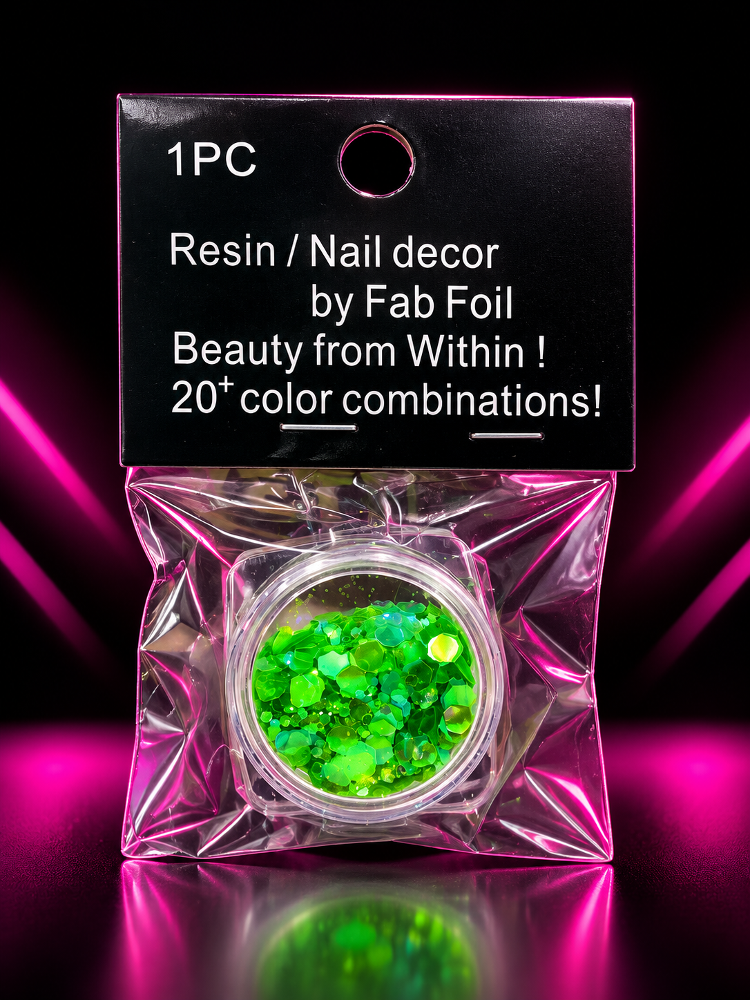 FAB FOIL RESIN / NAIL DECOR – BRILLOS DECORATIVOS PARA UÑAS