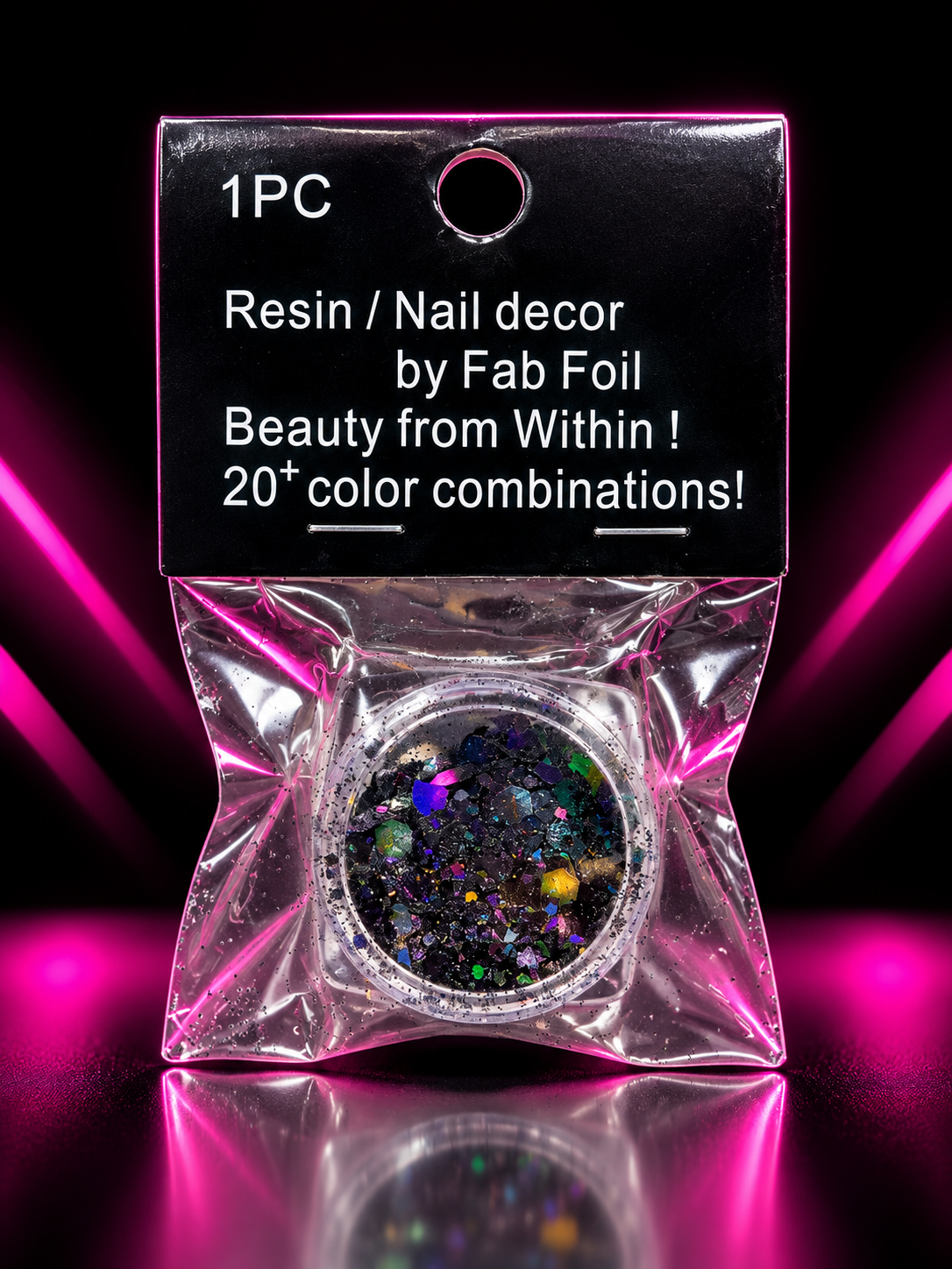 FAB FOIL RESIN / NAIL DECOR – BRILLOS DECORATIVOS PARA UÑAS