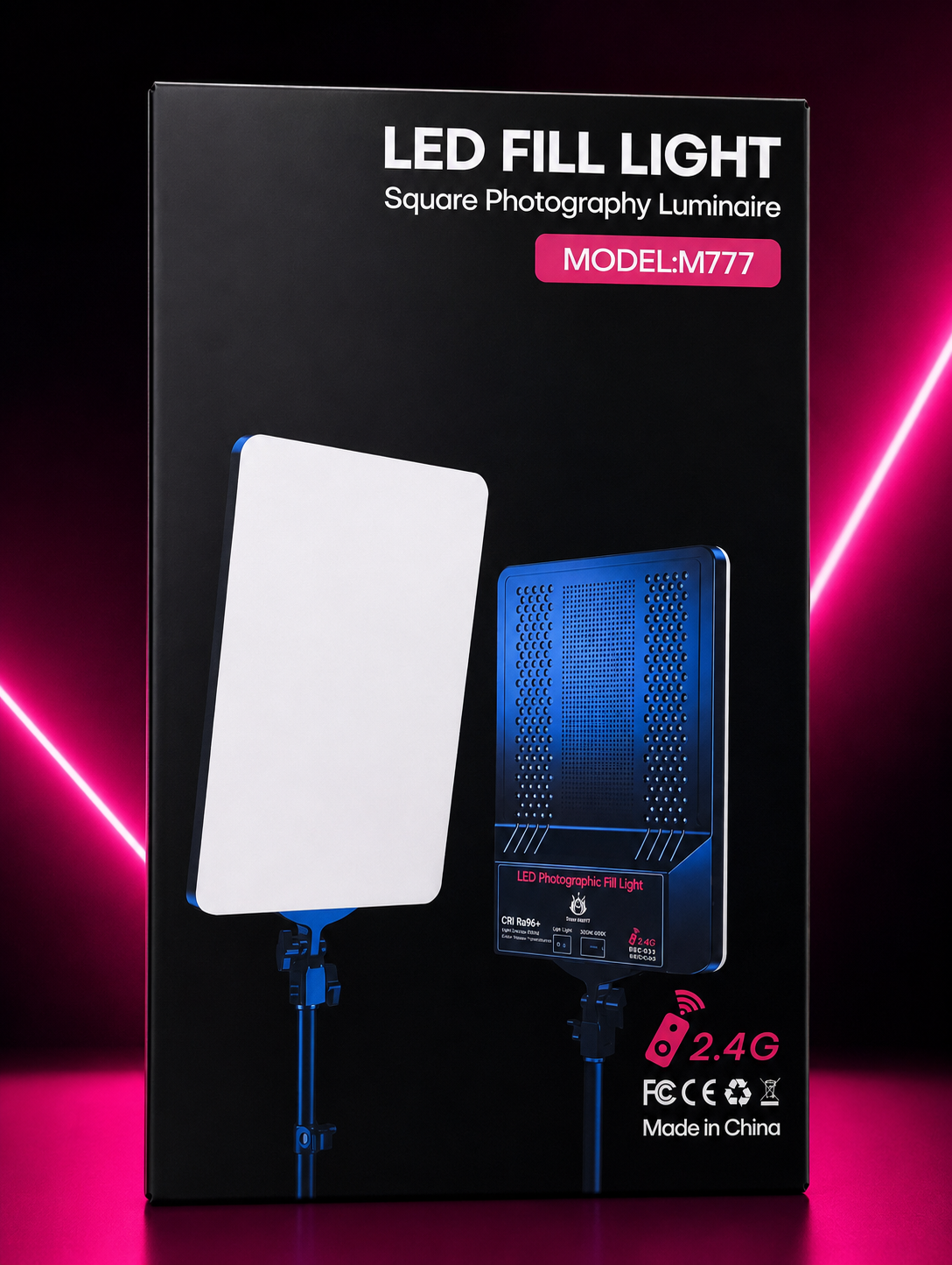 LED FILL LIGHT M777 – SQUARE PHOTOGRAPHY LUMINAIRE