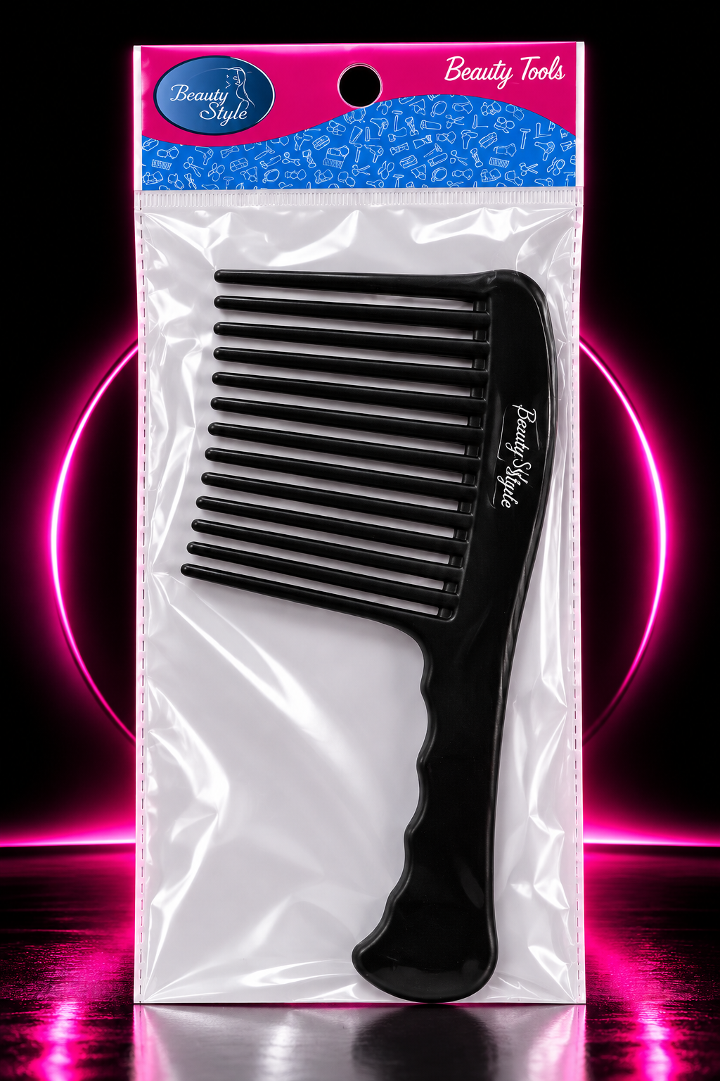 BEAUTY STYLE – PEINILLA DE DIENTES ANCHOS CON MANGO