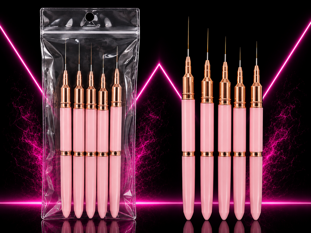 SET DE PINCELES FINOS PARA NAIL ART – 5 PIEZAS