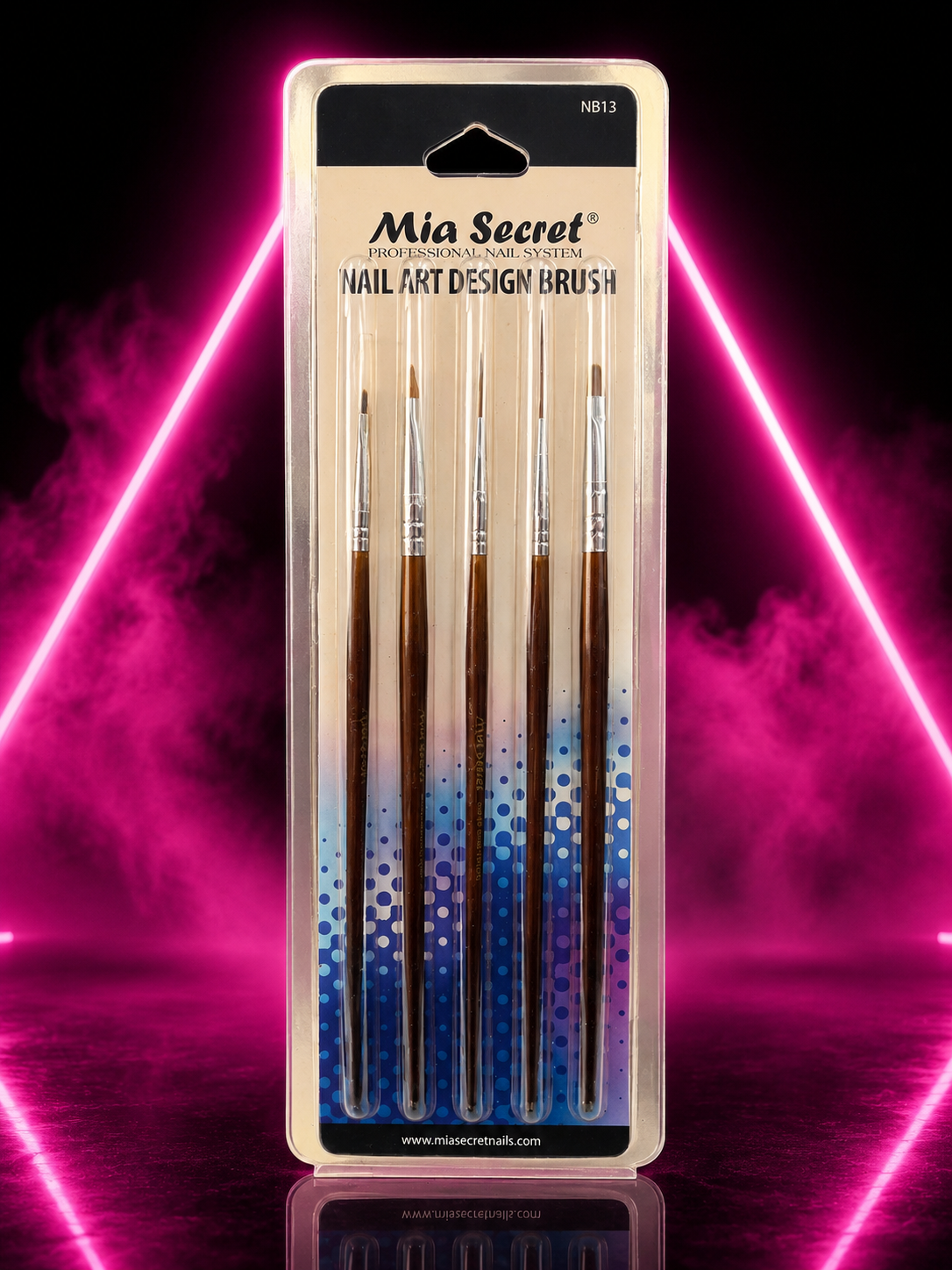 MIA SECRET NAIL ART DESIGN BRUSH SET – 5 PIEZAS