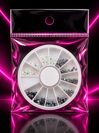 RHINESTONES CIRCULARES PARA UÑAS – 12 DIVISIONES