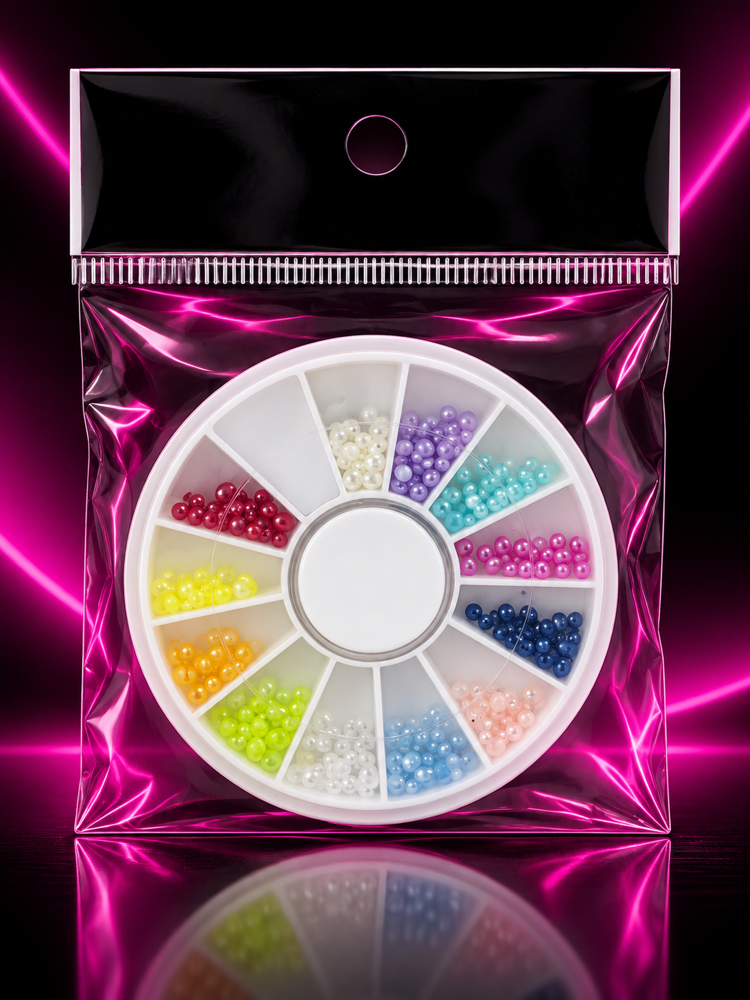 RHINESTONES CIRCULARES PARA UÑAS – 12 DIVISIONES