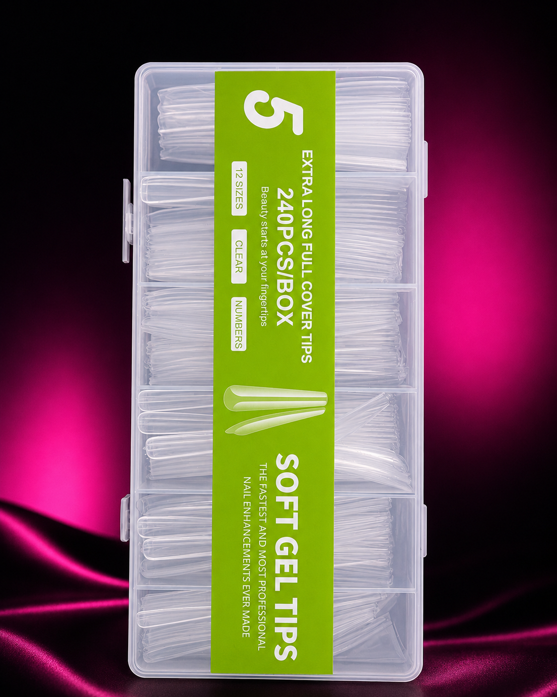 EXTRA LONG FULL COVER SOFT GEL TIPS