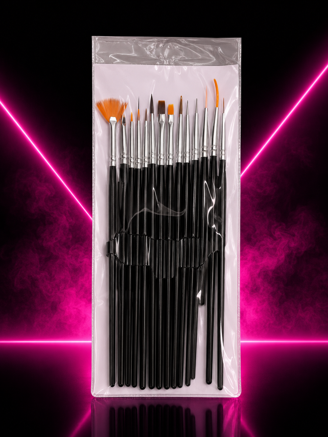 SET DE PINCELES PARA NAIL ART – 15 PIEZAS