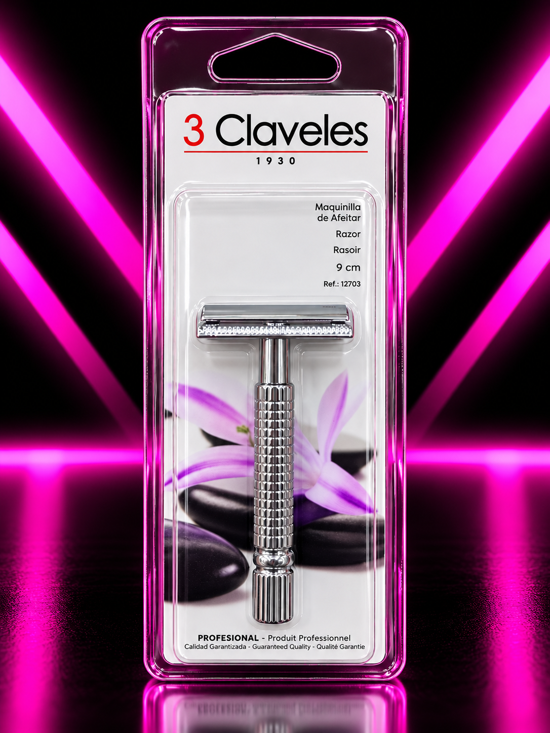 3 CLAVELES – MAQUINILLA DE AFEITAR PROFESIONAL 9 CM