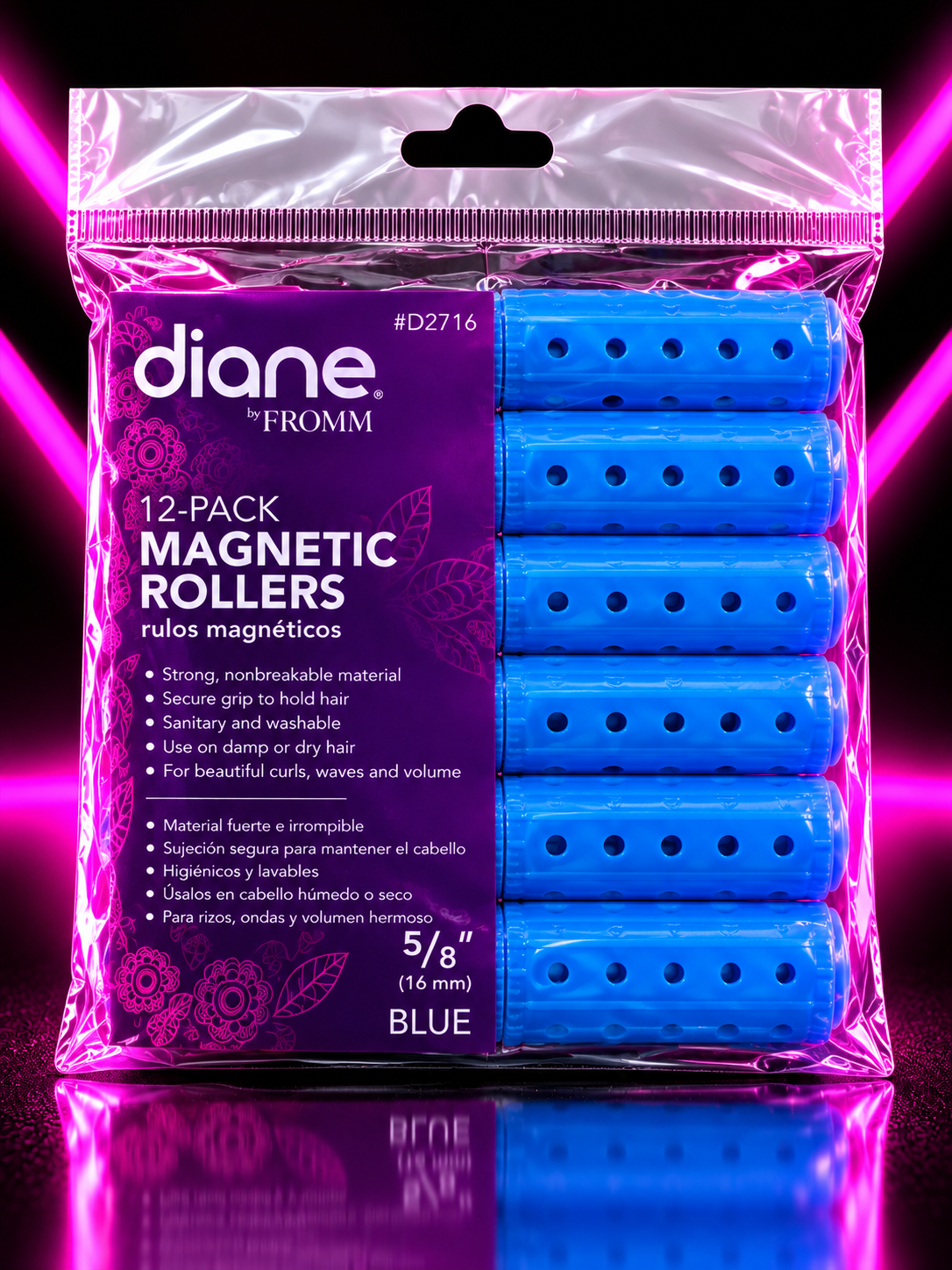 DIANE – RULOS MAGNÉTICOS 5/8" – 12 PCS