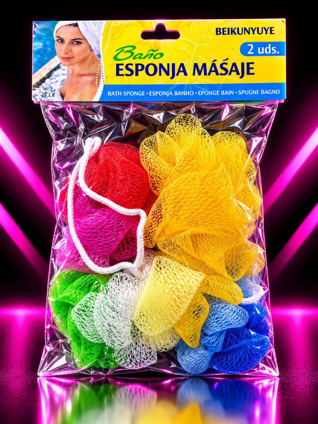 ESPONJA DE BAÑO PARA MASAJE – 2 UNIDADES