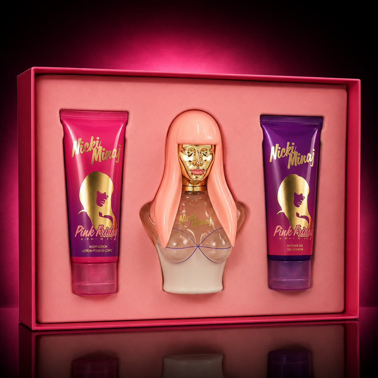 NICKY MINAJ PINK FRIDAY SET 3 PIEZAS